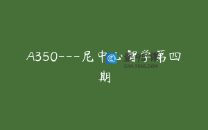 A350---尼中心智学第四期