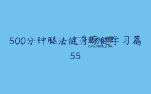 500分钟腿法健身康健学习篇55