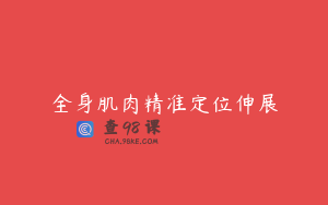 全身肌肉精准定位伸展