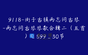 9118-街子古镇两忘间古琴-两忘间古琴琴歌合辑二（五首）_599_30节