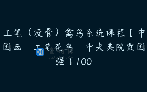 工笔（没骨）禽鸟系统课程【中国画_工笔花鸟_中央美院贾国强】100