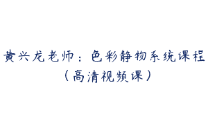 黄兴龙老师：色彩静物系统课程（高清视频课）