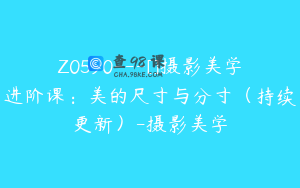 Z0590---[]摄影美学进阶课：美的尺寸与分寸（持续更新）-摄影美学