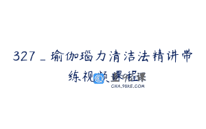 327_瑜伽瑙力清洁法精讲带练视频课程