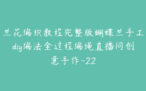 兰花编织教程完整版蝴蝶兰手工diy编法全过程编绳直播间创意手作-22