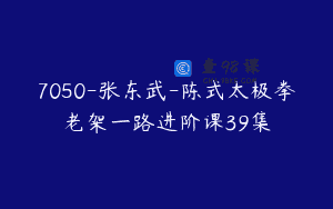 7050-张东武-陈式太极拳老架一路进阶课39集