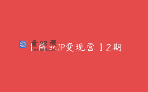 【商业IP变现营】2期