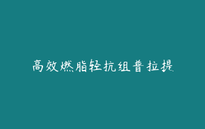 高效燃脂轻抗组普拉提