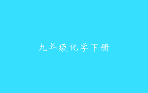 九年级化学下册