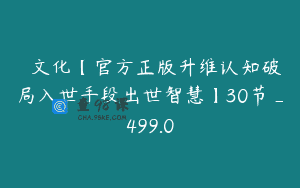 覌雲文化【官方正版升维认知破局入世手段出世智慧】30节_499.0