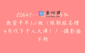 Z0647---[]小红书私教营半年1v1版（限额报名赠4月线下千人大课！）-摄影猫不斩