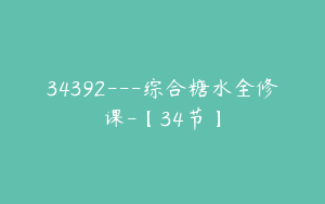 34392---综合糖水全修课-【34节】