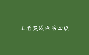王者实战课第四级