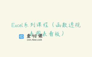 Excel系列课程（函数透视表图表看板）