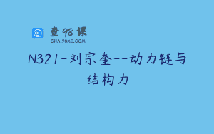 N321-刘宗奎–动力链与结构力