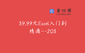 39.99元Excel入门到精通–203