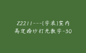 Z2211---[学浪]室内高定婚纱打光教学-30