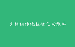 少林秘传绝技硬气功教学