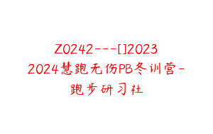 Z0242---[]20232024慧跑无伤PB冬训营-跑步研习社