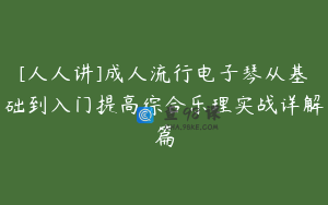 [人人讲]成人流行电子琴从基础到入门提高综合乐理实战详解篇
