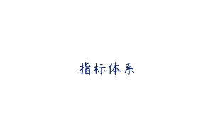 指标体系