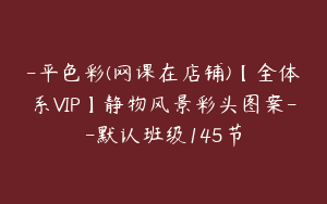 -平色彩(网课在店铺)【全体系VIP】静物风景彩头图案--默认班级145节