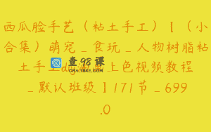 西瓜脸手艺（粘土手工）【（小合集）萌宠_食玩_人物树脂粘土手工diy油画上色视频教程_默认班级】171节_699.0