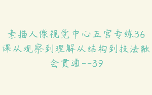 素描人像视觉中心五官专练36课从观察到理解从结构到技法融会贯通–39
