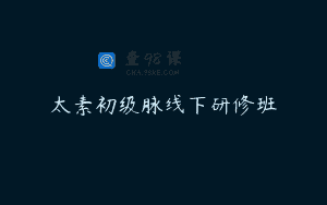 太素初级脉线下研修班