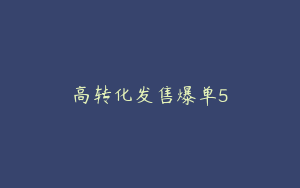 高转化发售爆单5