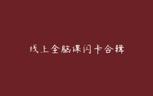 线上全脑课闪卡合辑
