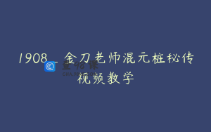 1908_金刀老师混元桩秘传视频教学