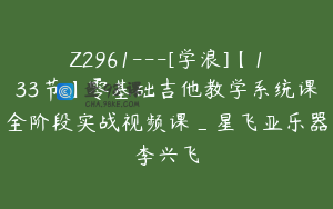 Z2961---[学浪]【133节】零基础吉他教学系统课全阶段实战视频课_星飞亚乐器李兴飞
