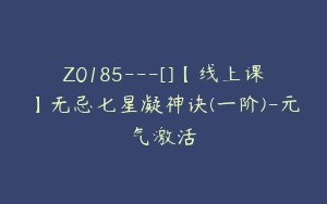 Z0185---[]【线上课】无忌七星凝神诀(一阶)-元气激活