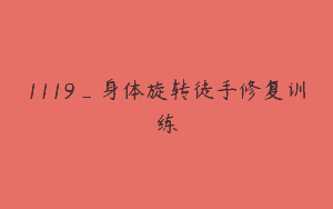 1119_身体旋转徒手修复训练