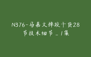 N376-马嘉文摔跤干货28节技术细节_1集