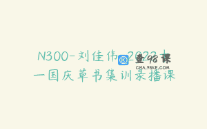 N300-刘佳伟-2022十一国庆草书集训录播课