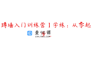 蹲墙入门训练营】学练：从零起步_