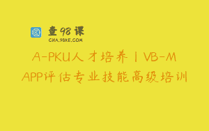 A-PKU人才培养丨VB-MAPP评估专业技能高级培训