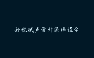 孙悦斌声音升级课程全