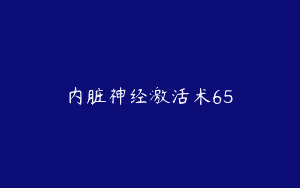 内脏神经激活术65