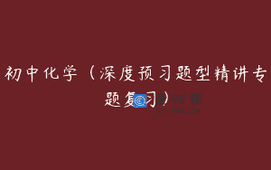 初中化学（深度预习题型精讲专题复习）