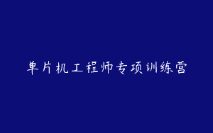 单片机工程师专项训练营
