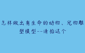 怎样做出有生命的动物、宠物雕塑模型--请拍这个