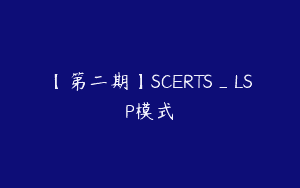 【第二期】SCERTS_LSP模式
