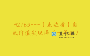 A2163—【表达者】自我价值实现课（一年版）