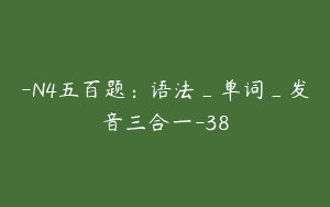 -N4五百题：语法_单词_发音三合一-38