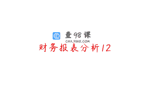 财务报表分析12