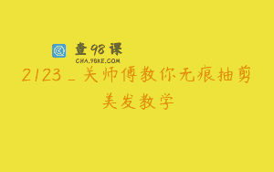 2123_关师傅教你无痕抽剪美发教学