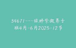 34671---依婷紫微弟子班4月-6月2025-12节